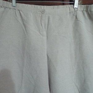 Lane Bryant Khaki Colored Linen Capris